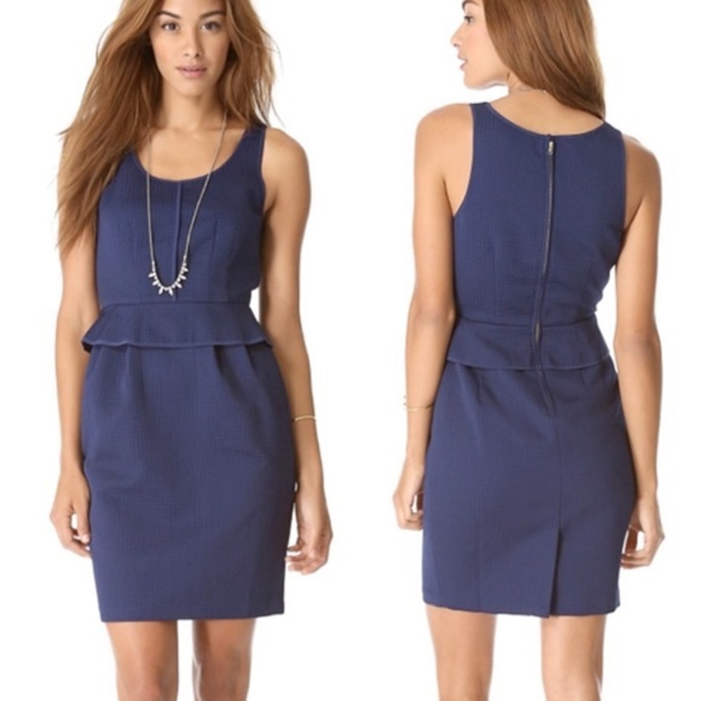 Club Monaco Navy Onelia Peplum Dress Size 00